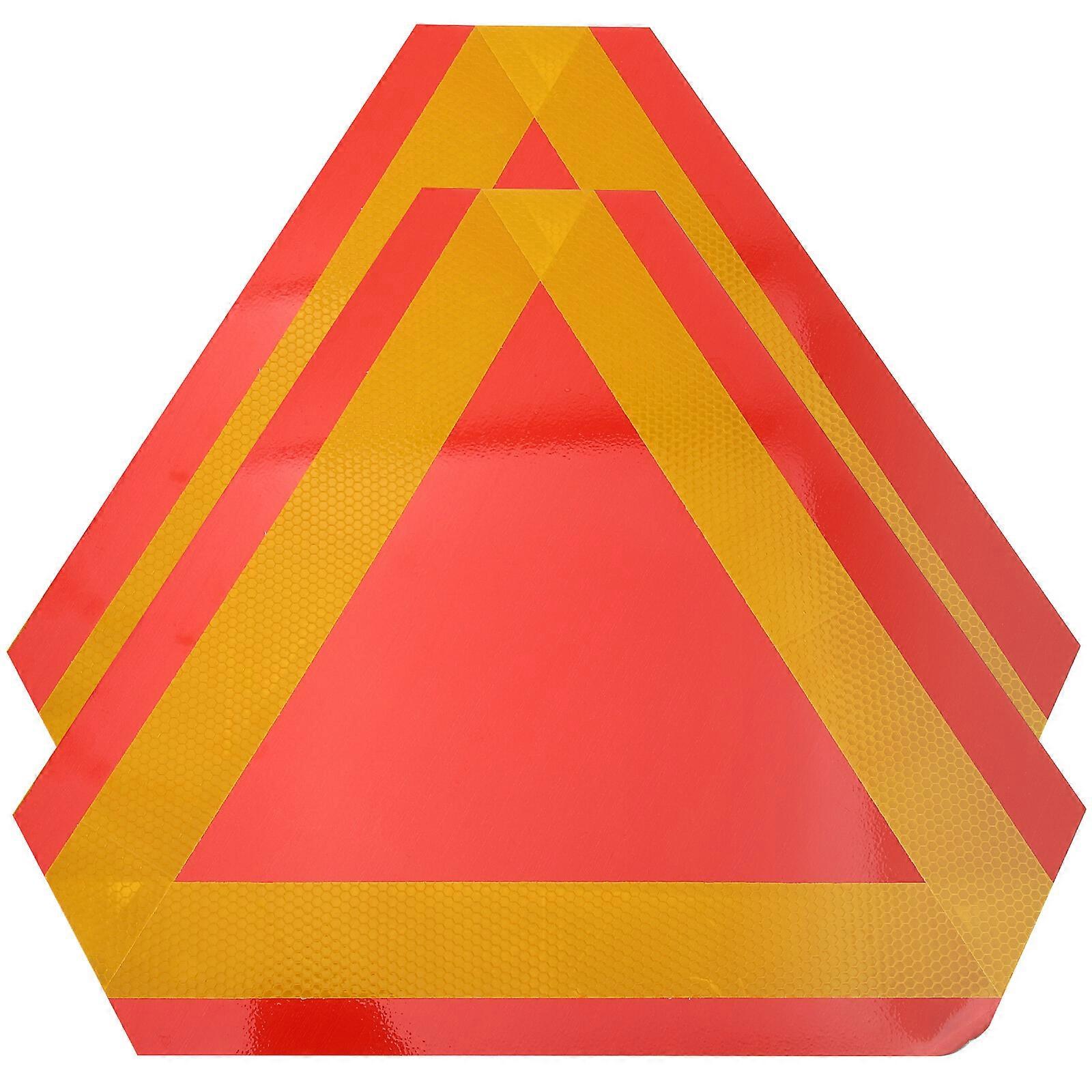 2pcs Triangle Reflector for Car Triangle Warning Sign Slow Moving Vehicle Sign
