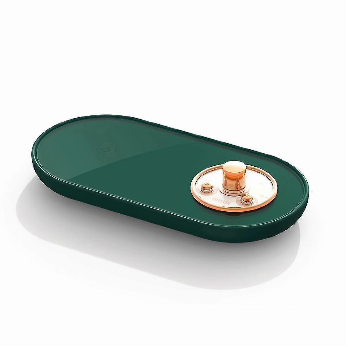 Creative Gift M10 Retro Constant Temperature Coaster Usb Heating Coaster Timer Warmth Coaster Vintage Green