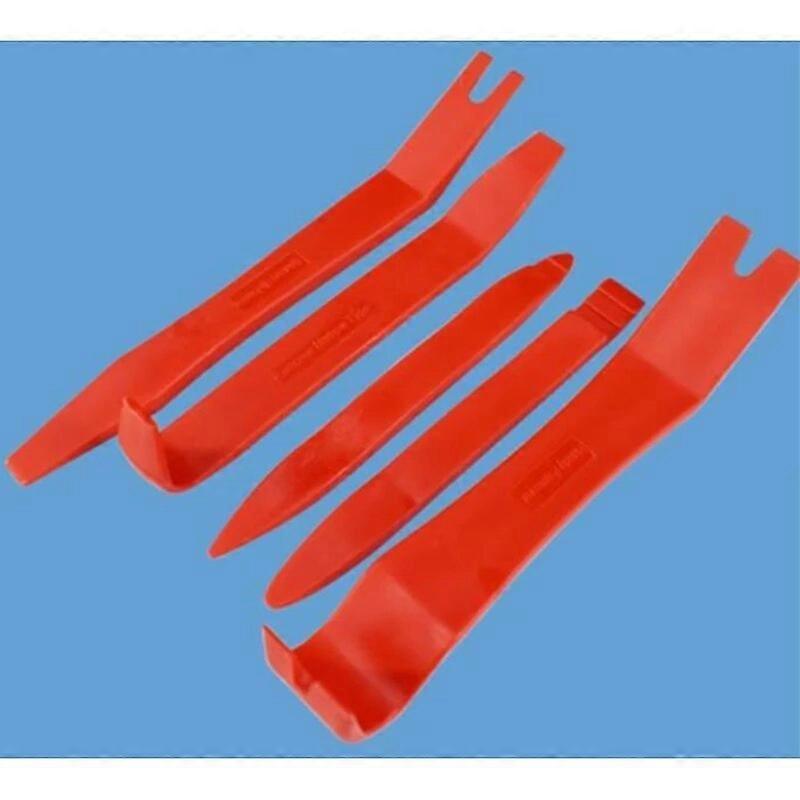 5pcs Plastic Auto Removal Tool Radio Door Clip Panel Trim Dash Auto Radio Removal Pry Tool Automobile Interior Disassemble Kit