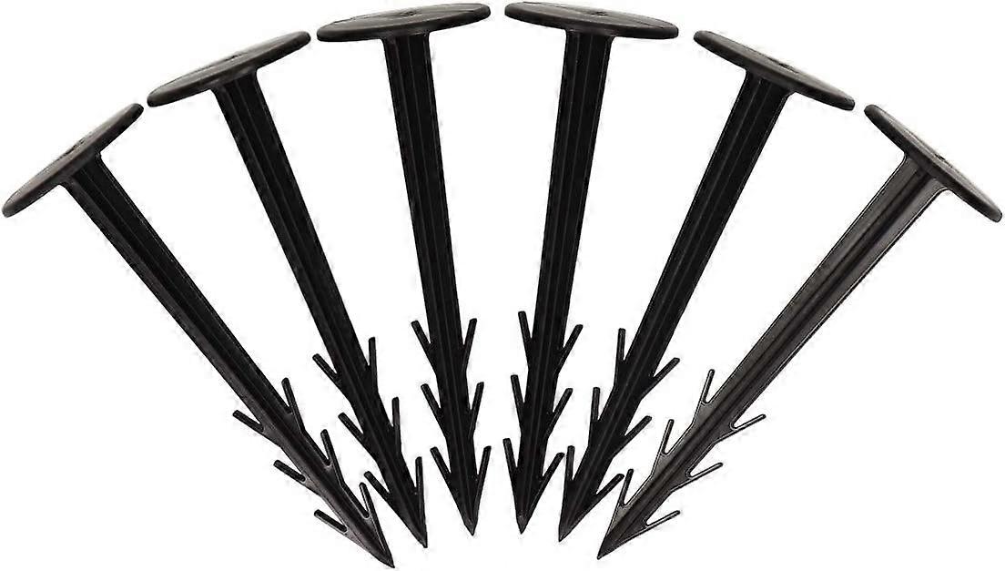Pack of 100 Ground Stakes for Fixing Weed Control Cloth, or Mole Control Net Black