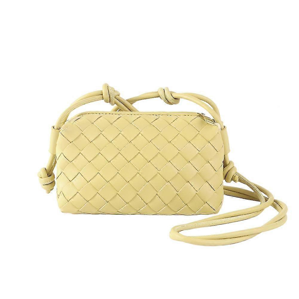 תיק ארוג עור רוכסן תיק מצלמה קלאסי רוכסן crossbody tw