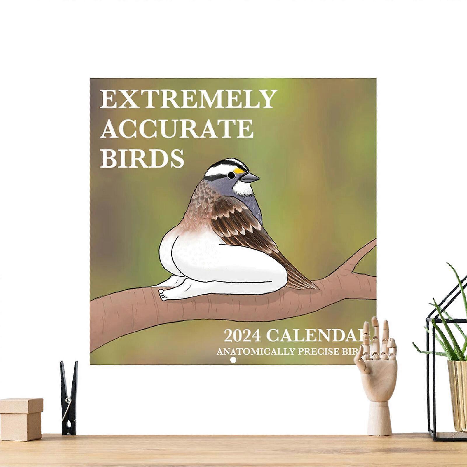 2024 Calendar Of Extremely Accurate Birds Wall Monthly Calendar For Bird Lovers