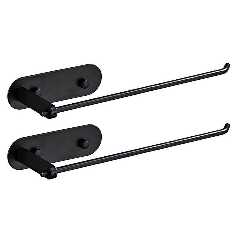 2pcs Kitchen Wall-mounted Plastic Wrap Storage Rack Roll Paper Hanging Rack