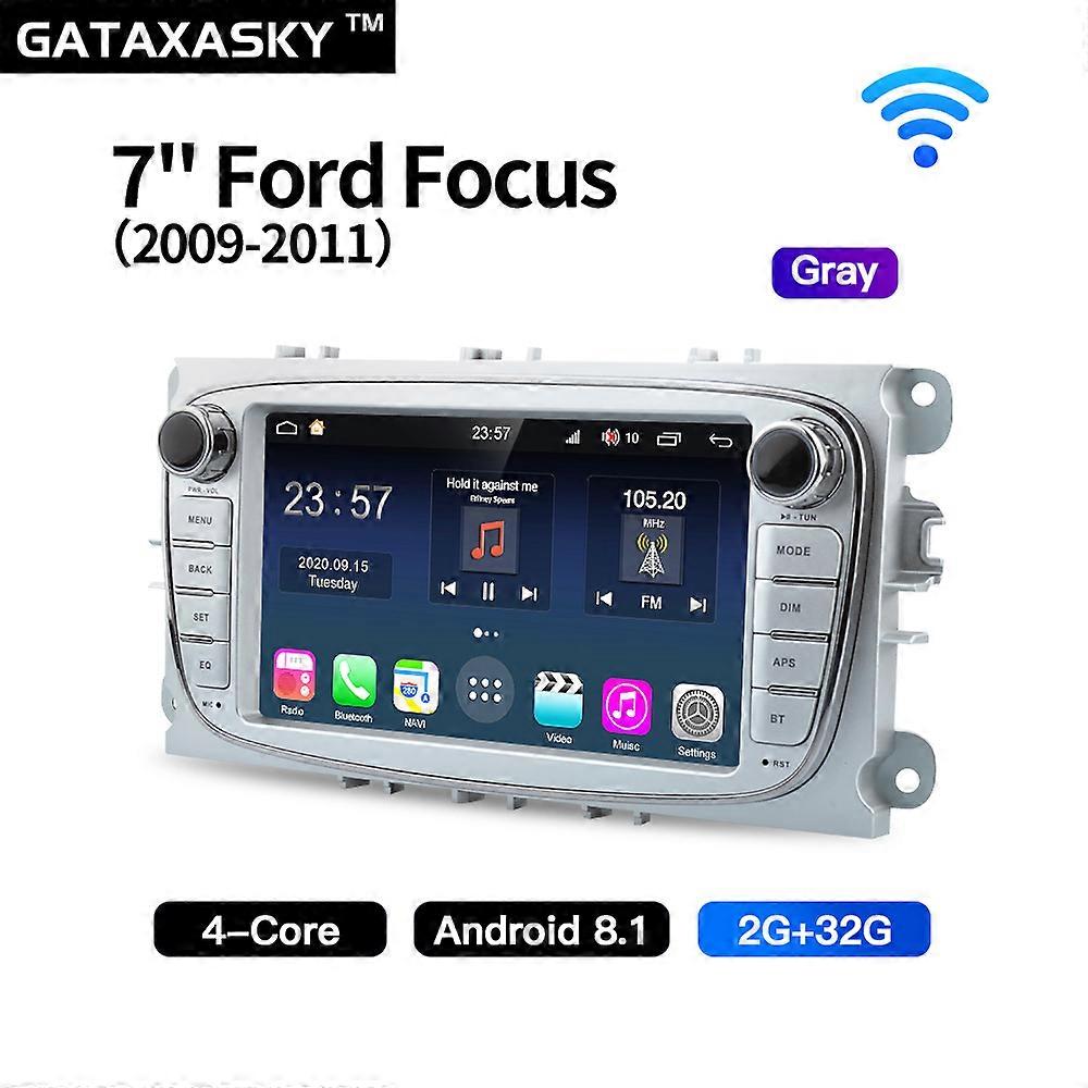 GATAXASKY Car Auto Radio For Ford Focus 2 S-Max 2009-2011 7'' Multimedia Carplay Android Radio Player WIFI Gps Navigation