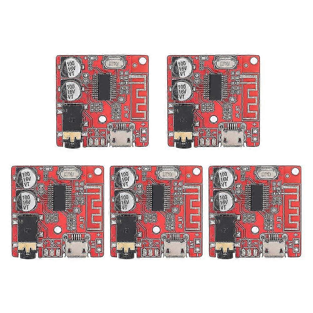 5pcs Diy Bluetooth 5.0 Receiver Board Lossless Decoder Board Wireless Stereo Music Module,speaker A