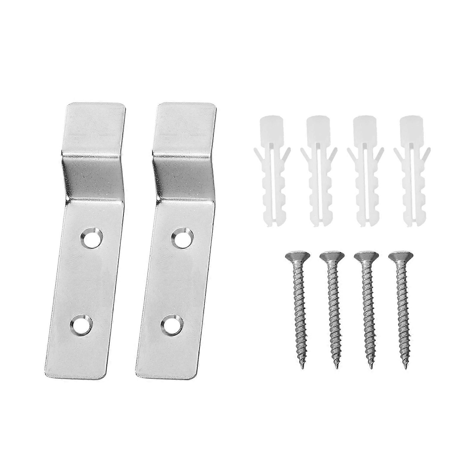 2 Sets Wall Mounted Urinal Support Urinal Fixed Hook Stainless Steel Urinal Bracket