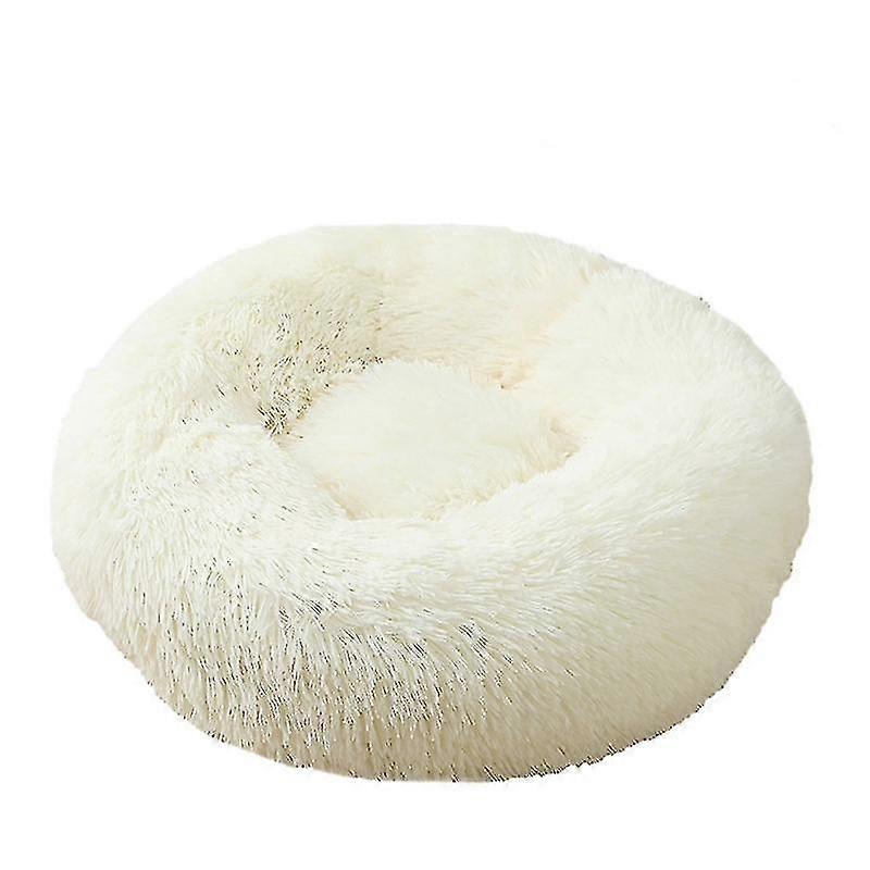 Washable Calming Comfy Donut Style Plush Pet Cat Or Dog Bed