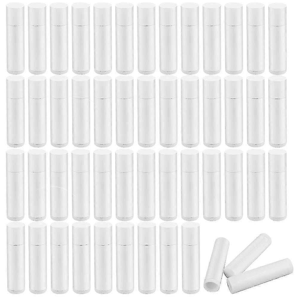50 Pcs Empty Lipstick Container, Lip Gloss Tubes Refillable Diy Lip Gloss Container Empty Plastic Balm Tubes Round
