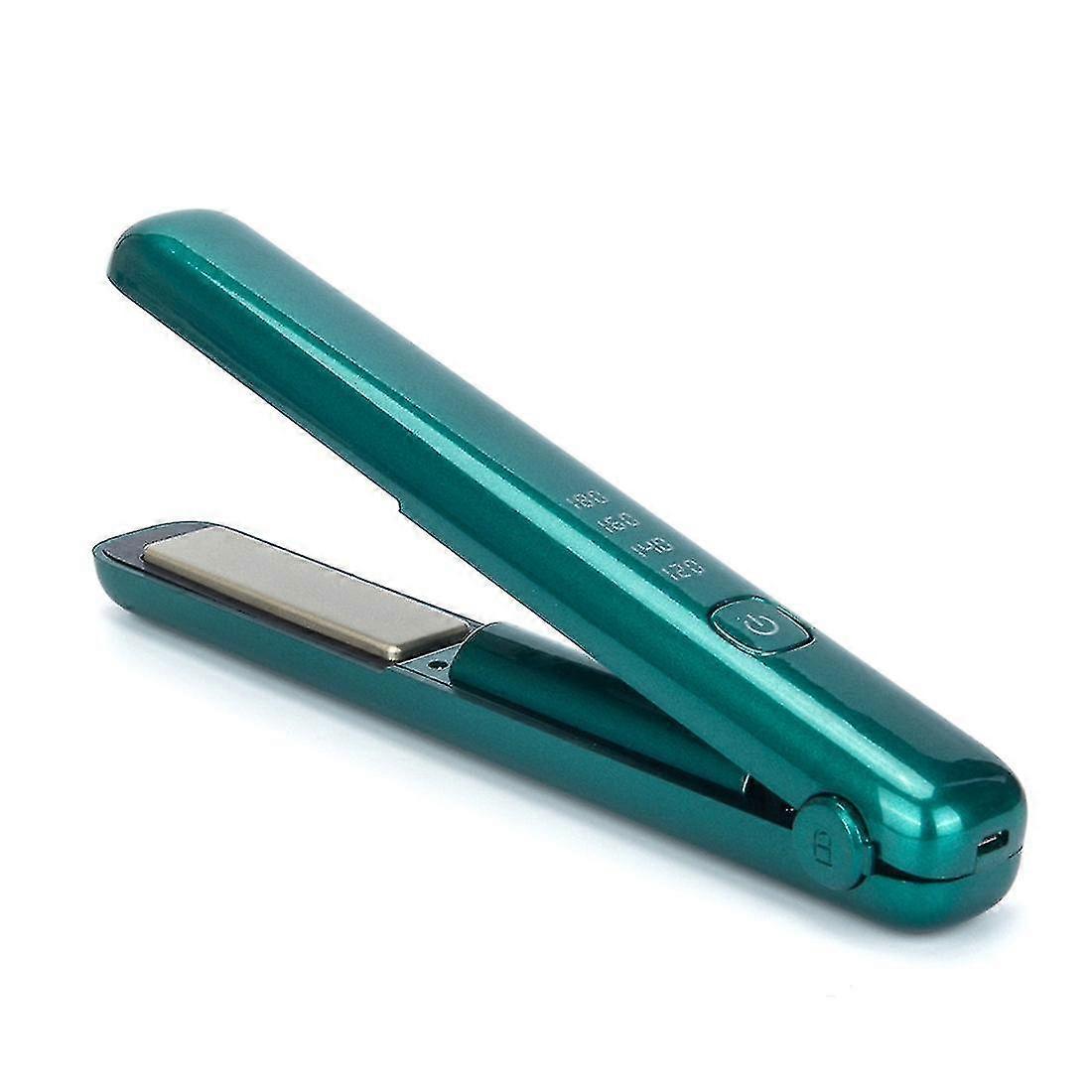 Usb Rechargeable Curling Portable Hair Straightener Splint Green