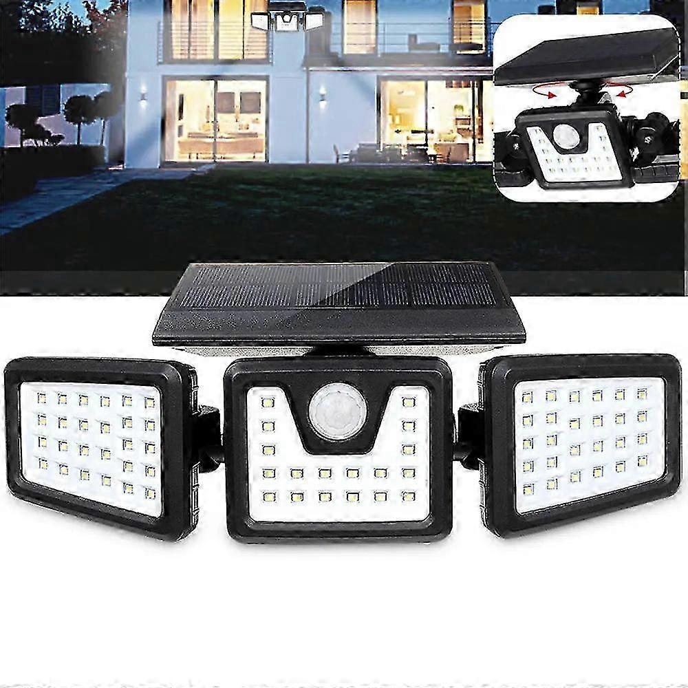 70 LED Motion Sensor 3-Head Solar Flood Light