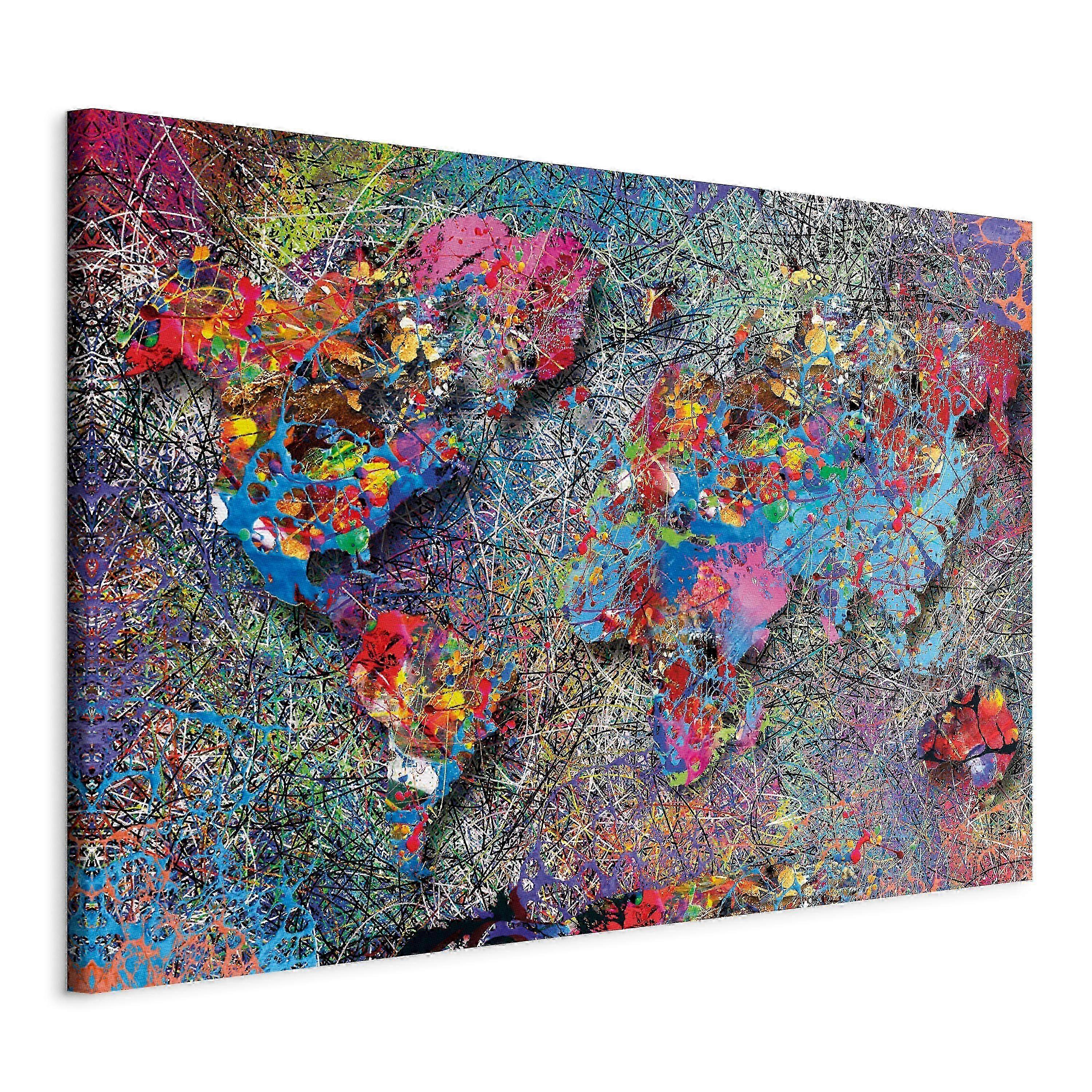 Canvas Print - Carte: Jackson Pollock inspiration