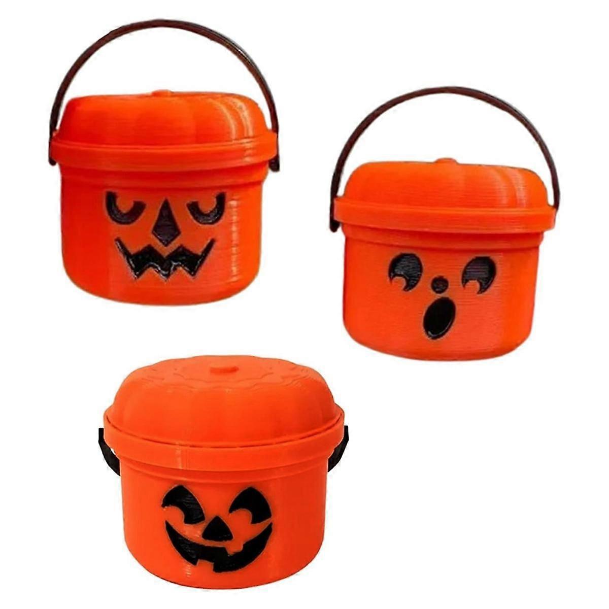 Mini wiaderko z dynią, mini urocze dynia, mini plastikowe wiaderko z dynią, świąteczne ozdoby prezentowe
