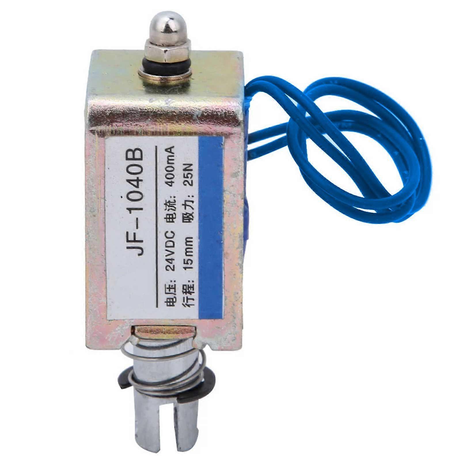 JF-1040B DC Push Pull Solenoid Electromagnet Plunger Spring Return Electronmagnets