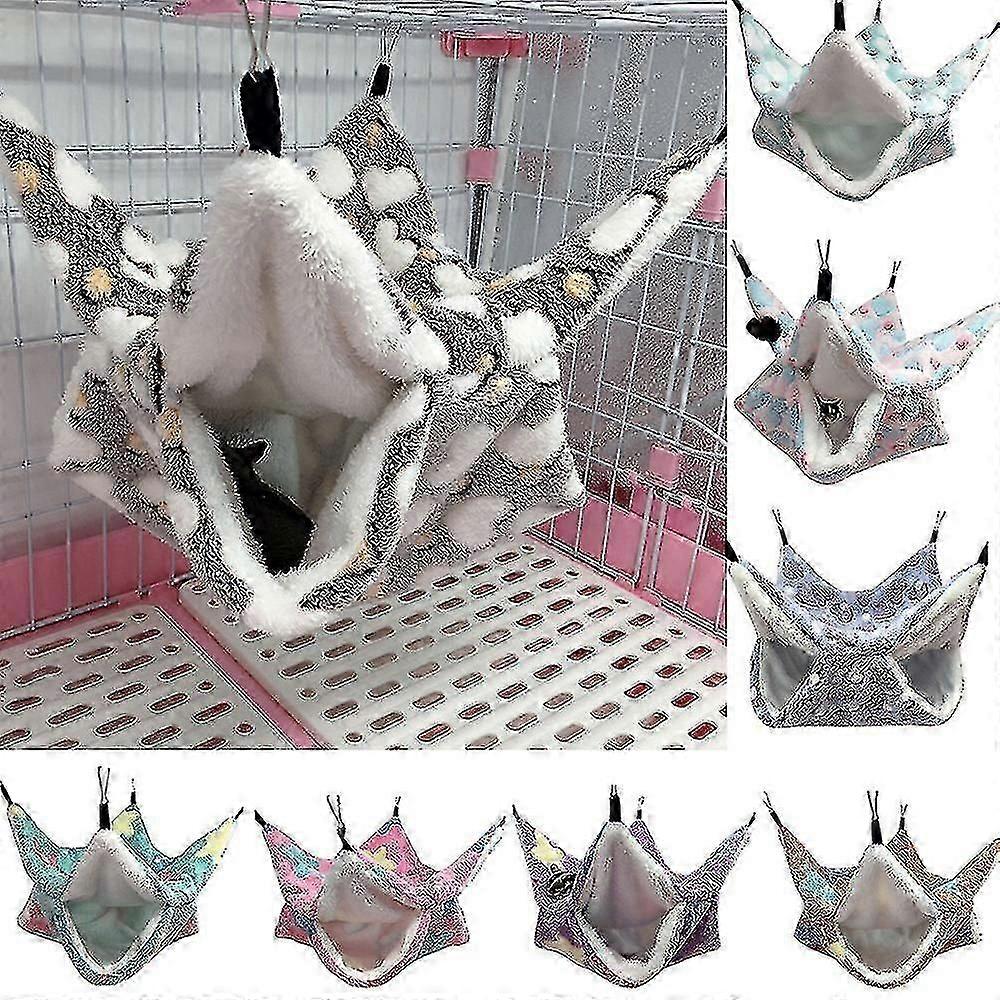 Hammock For Rats Double Thick Plush Warm Bed For Hamster House Nest Sleeping Bag