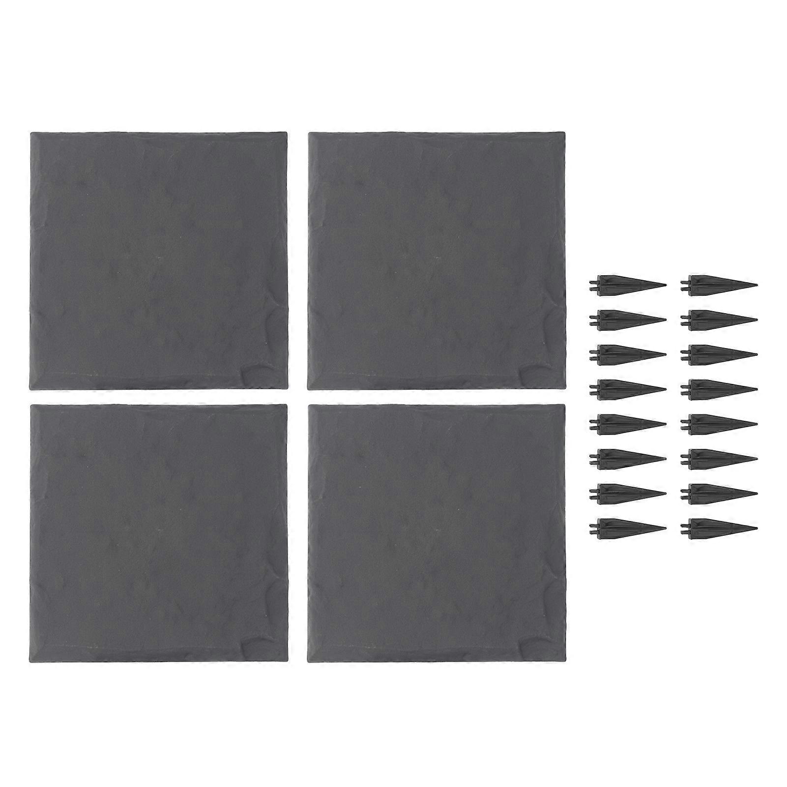 حجر الانطلاق مع حصص الأرض البولي بروبلين الراتنج مانعة لتسرب الماء حديقة ديكور انطلاق للعشب في الهواء الطلق مربع رمادي