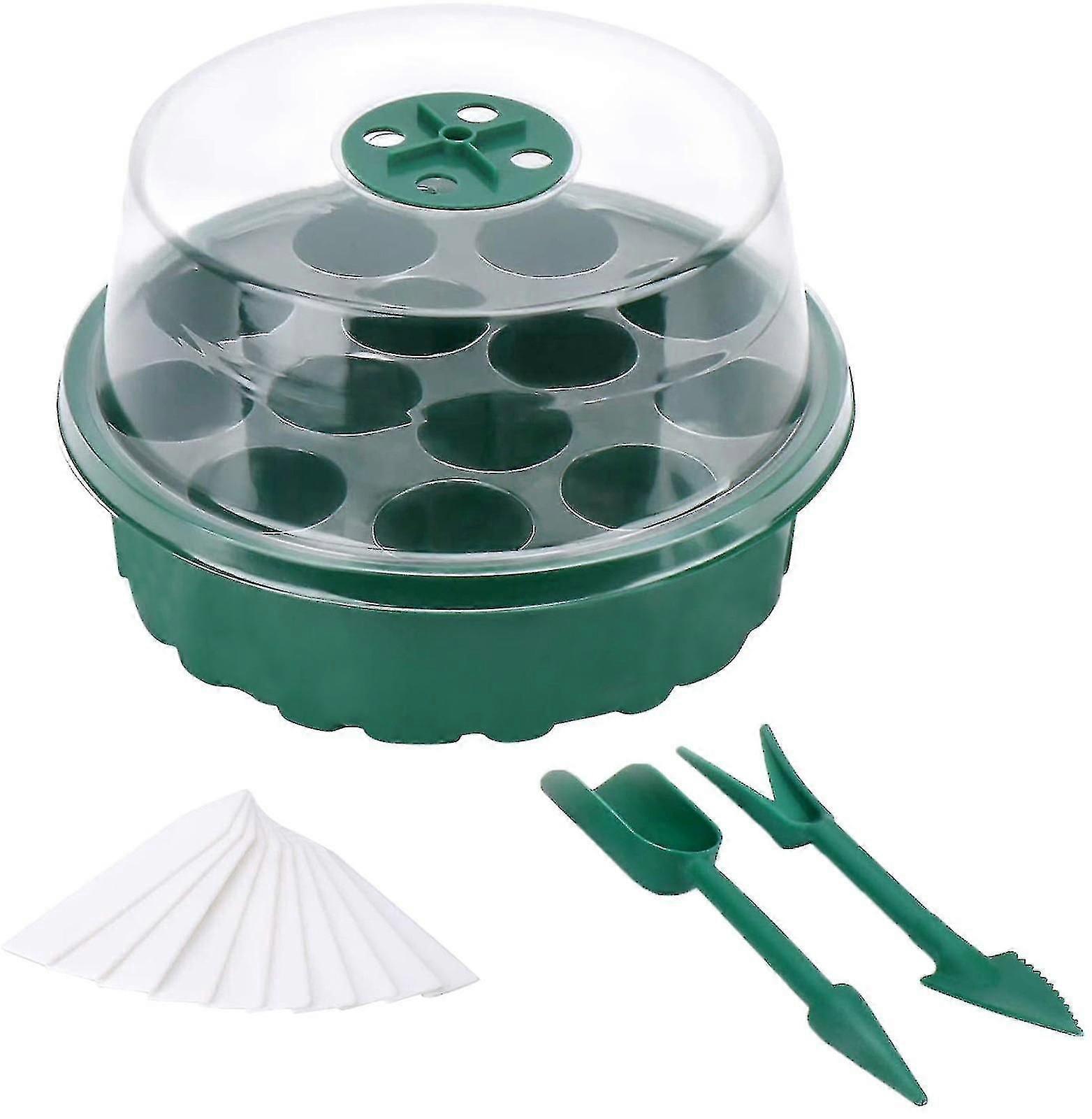 1set Seed Planting Tray,humidity Planting Seed Tray Kits With Dome And Base