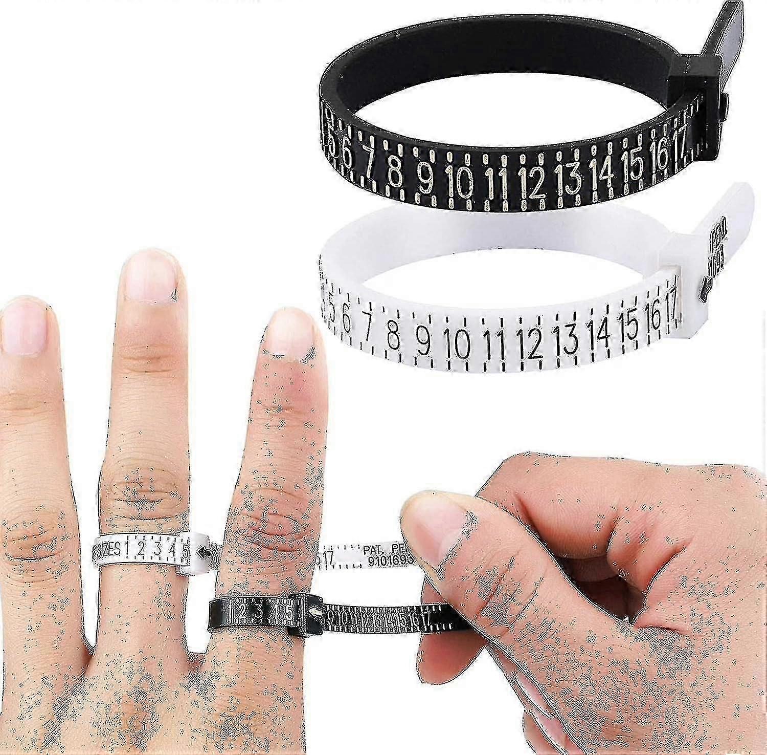 Ring Sizer Measuring Tool Set - Accurate Finger Size Gauge [2 Pcs]