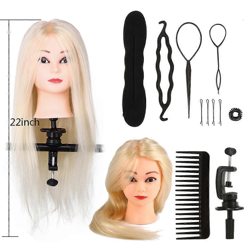 אימון מספרה תרגול דגם ראש בובות סט צמות ארוך למספרה כלי 2#