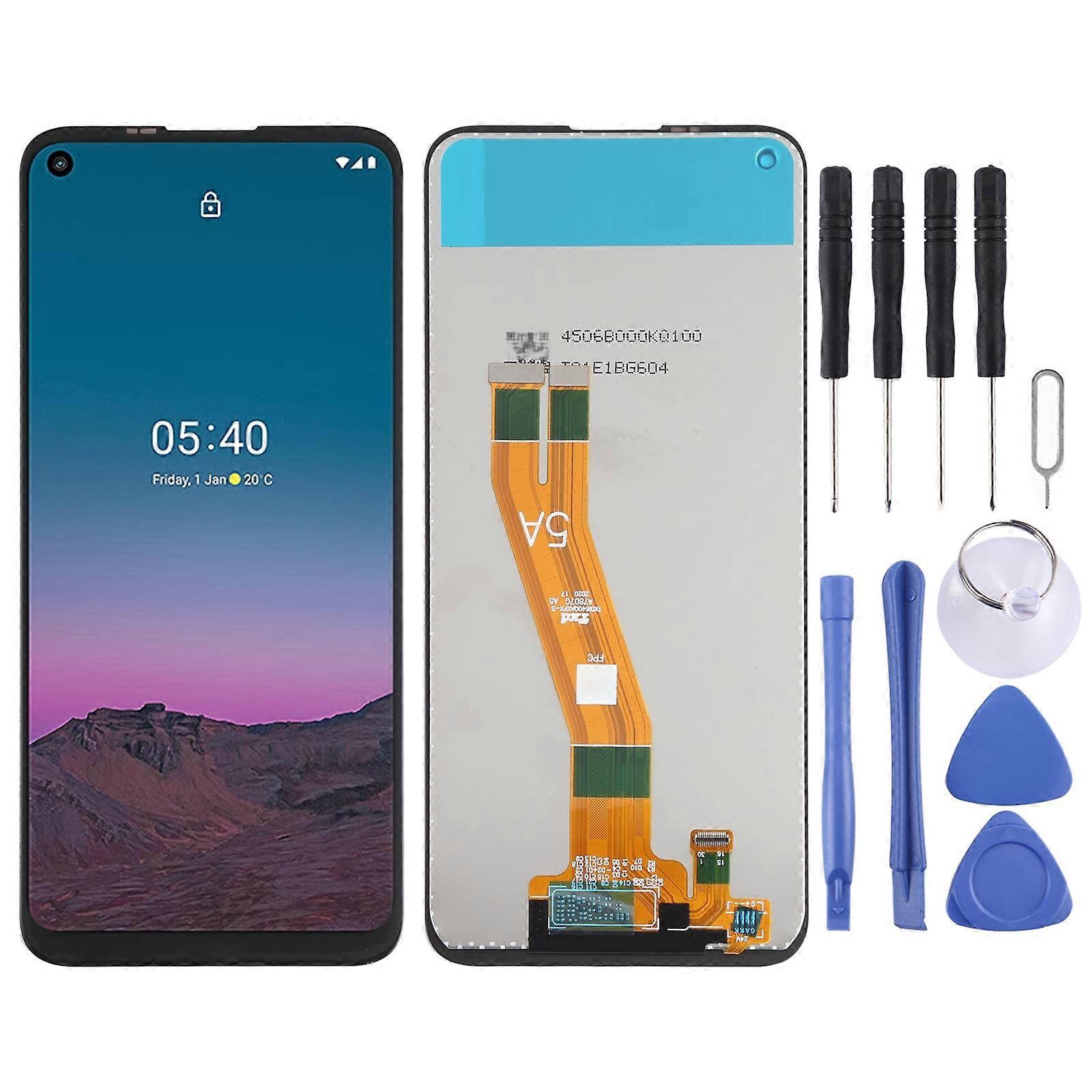شاشة LCD ومحول الأرقام تجميع كامل لنوكيا 5.4 TA-1333 TA-1340 TA-1337 TA-1328 TA-1325 (أسود)