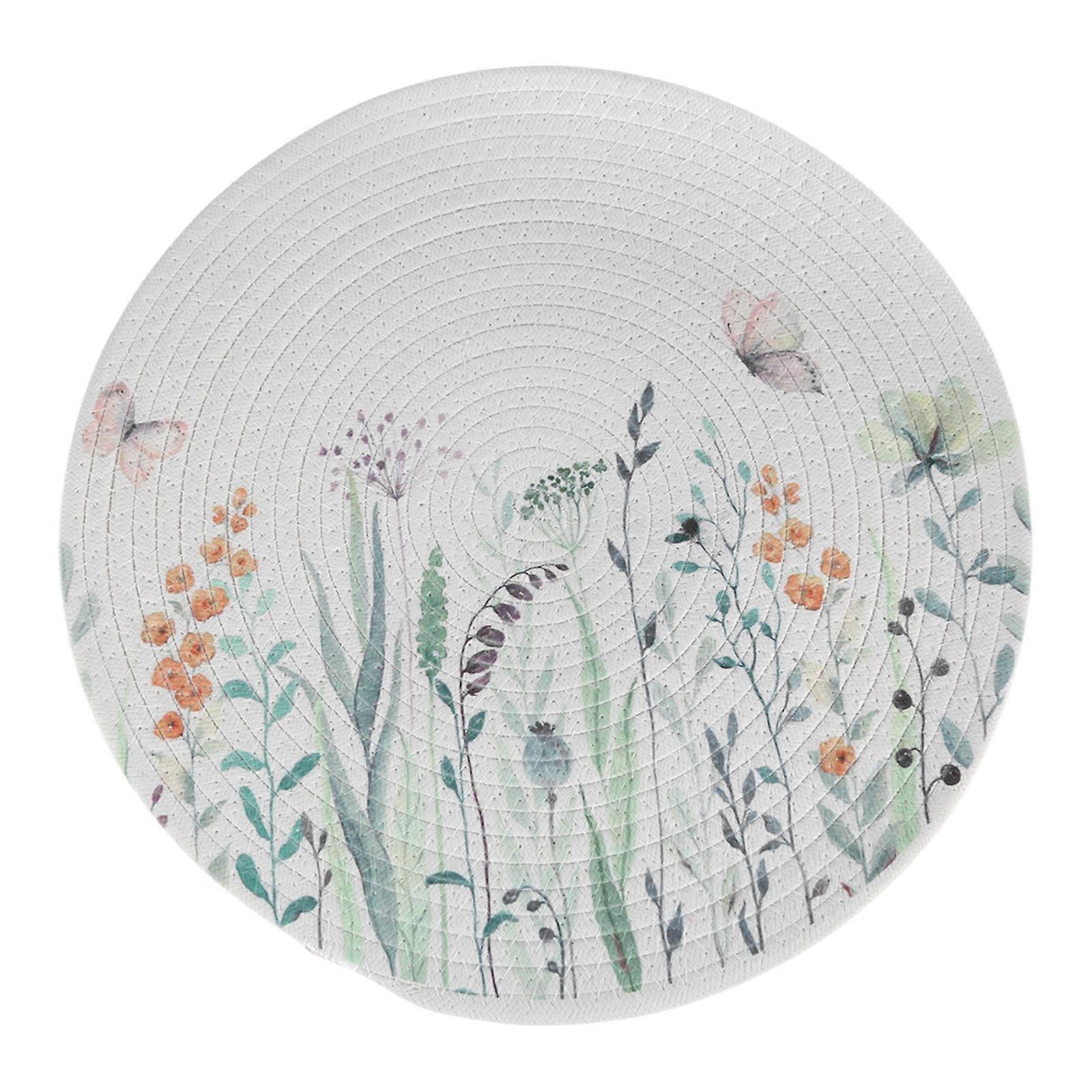 Convenient Dining Table Placemat Contemporary Printed Place Mats for Tables Comfortable Cotton Rope Mat