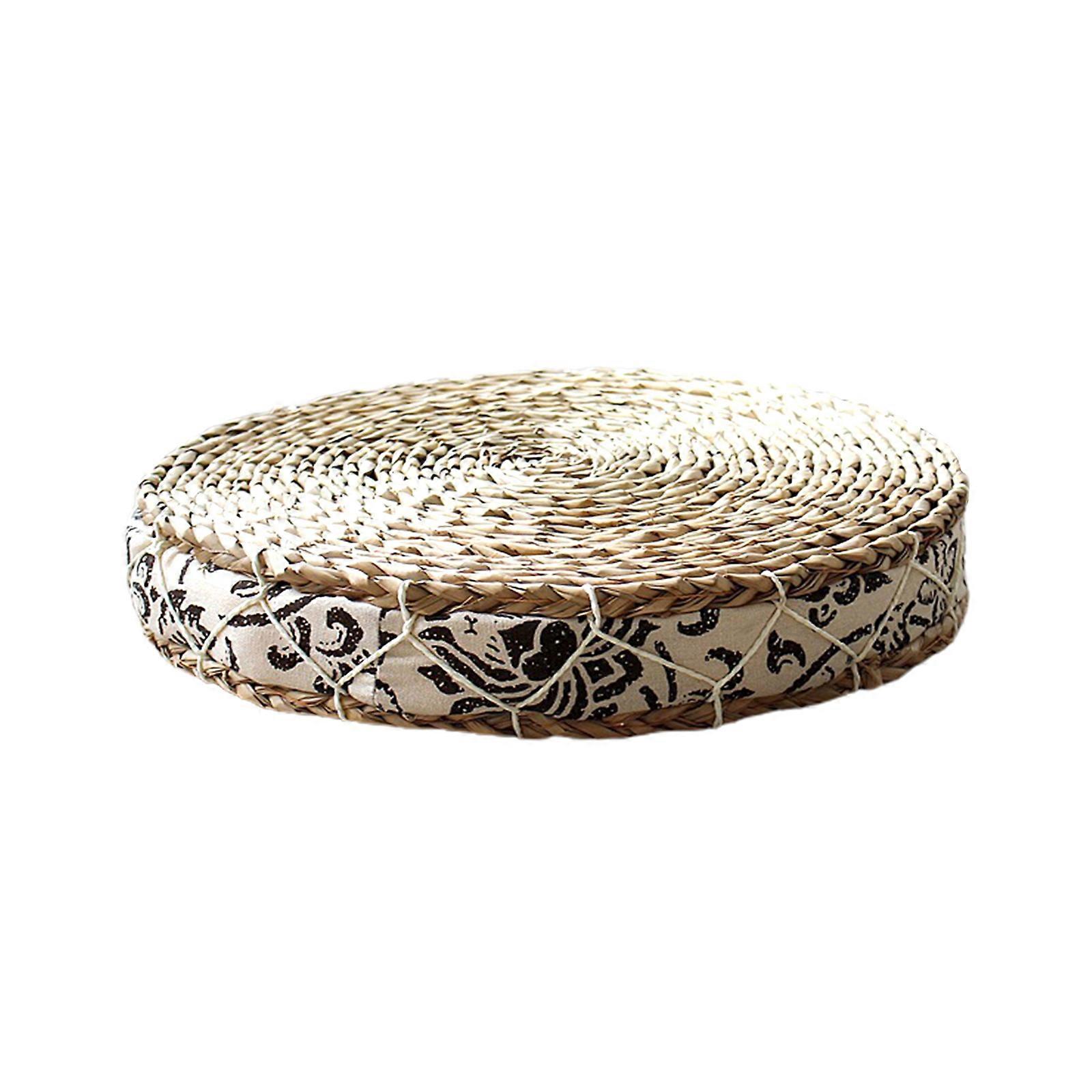 Straw Futon Cushion for Sitting or Meditation Use