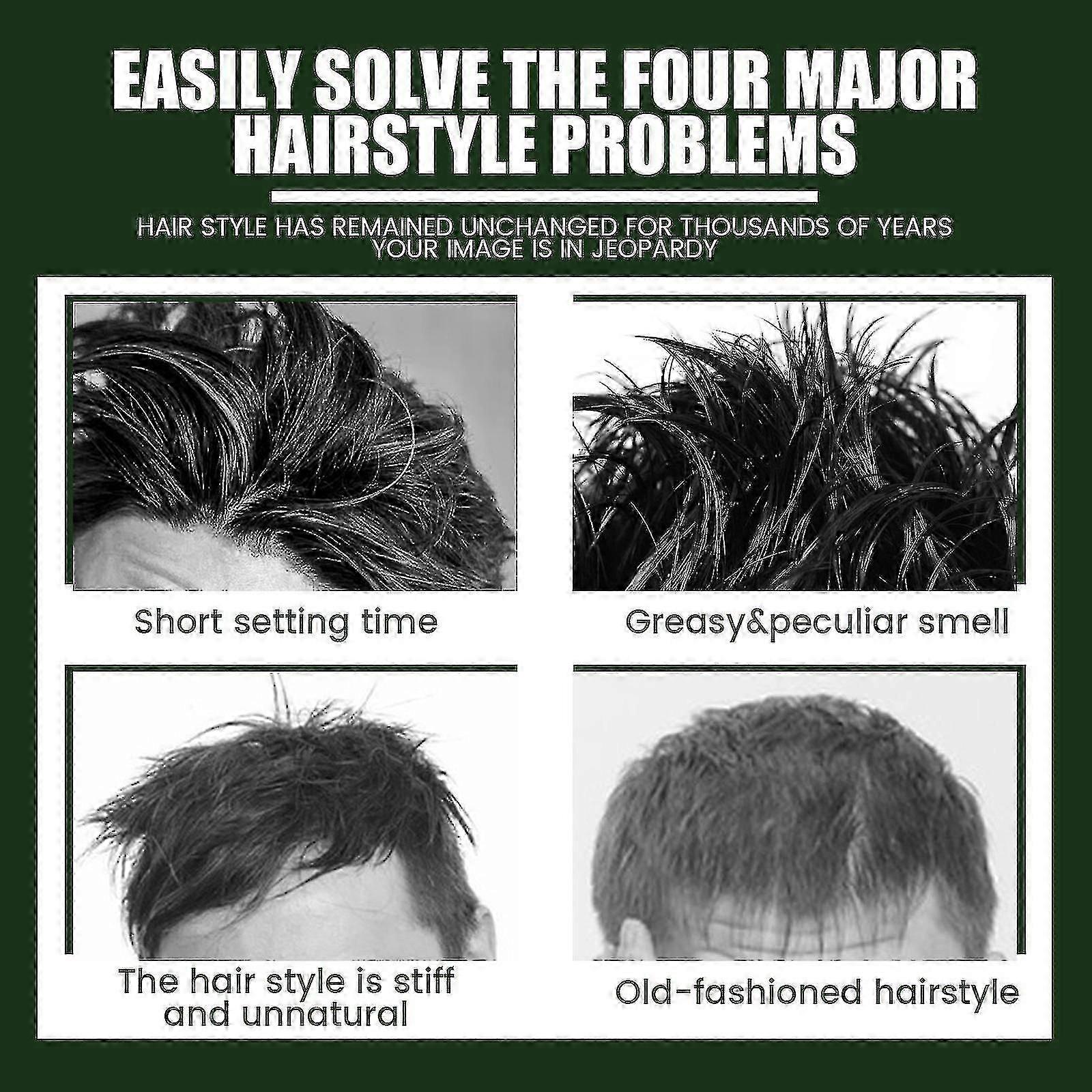 OUHOE كريم للشعر للرجال مضاد للتجعد جل تصفيف للعناية بالشعر مكثف طبيعي