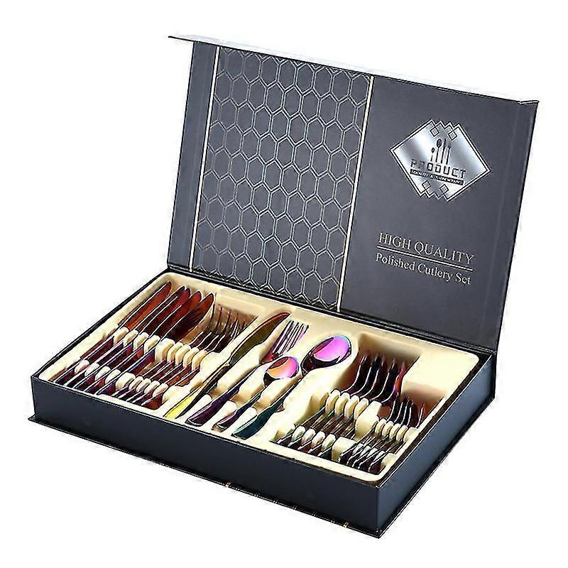 1 Set Ergonomic Stainless Steel Practical Cutlery Set Beautiful Food Grade Dinnerware Set For Home