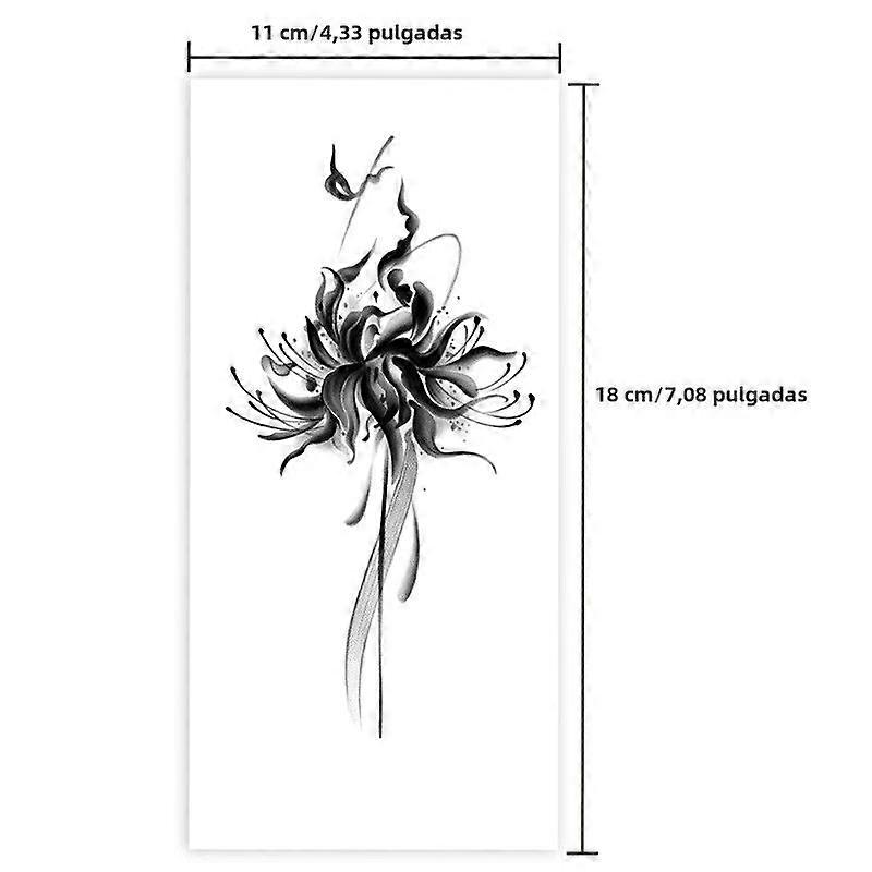 Moisturizing Temporary Tattoo For Women Waterproof And Non-Reflective Flower Design And Small Fresh Pattern For The Three Days Of The Herbaceous Dog