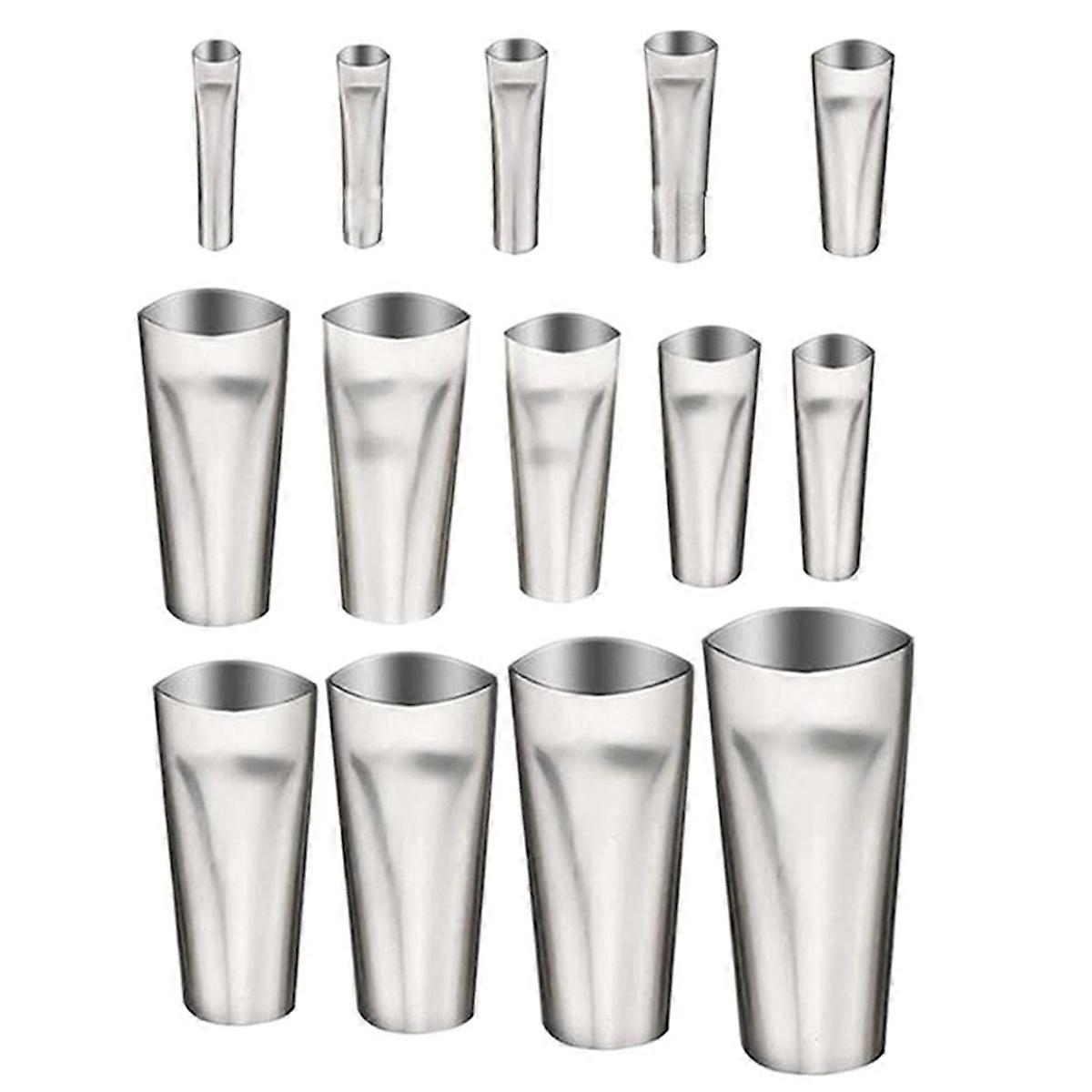 14PCS Reusable Sealing Nozzle Finishing Tool, 2024 New Stainless Steel Caulking Nozzles Kit Applicator Tool