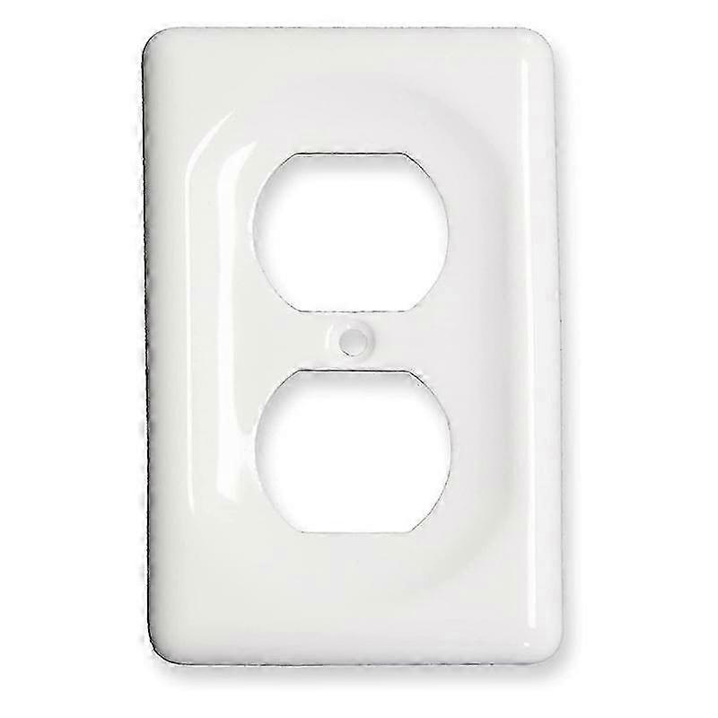 Ceramic Switch Plate, Switch Plate Cover, Wall Plate, Cover, White - Duplex
