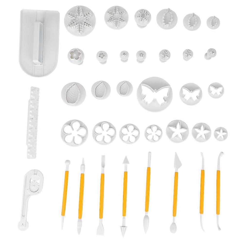 37pcs Fondant Cutters Set, Durable Cookie Molds for DIY Cake Decoration, Pastry Baking Tools for All Skill Levels