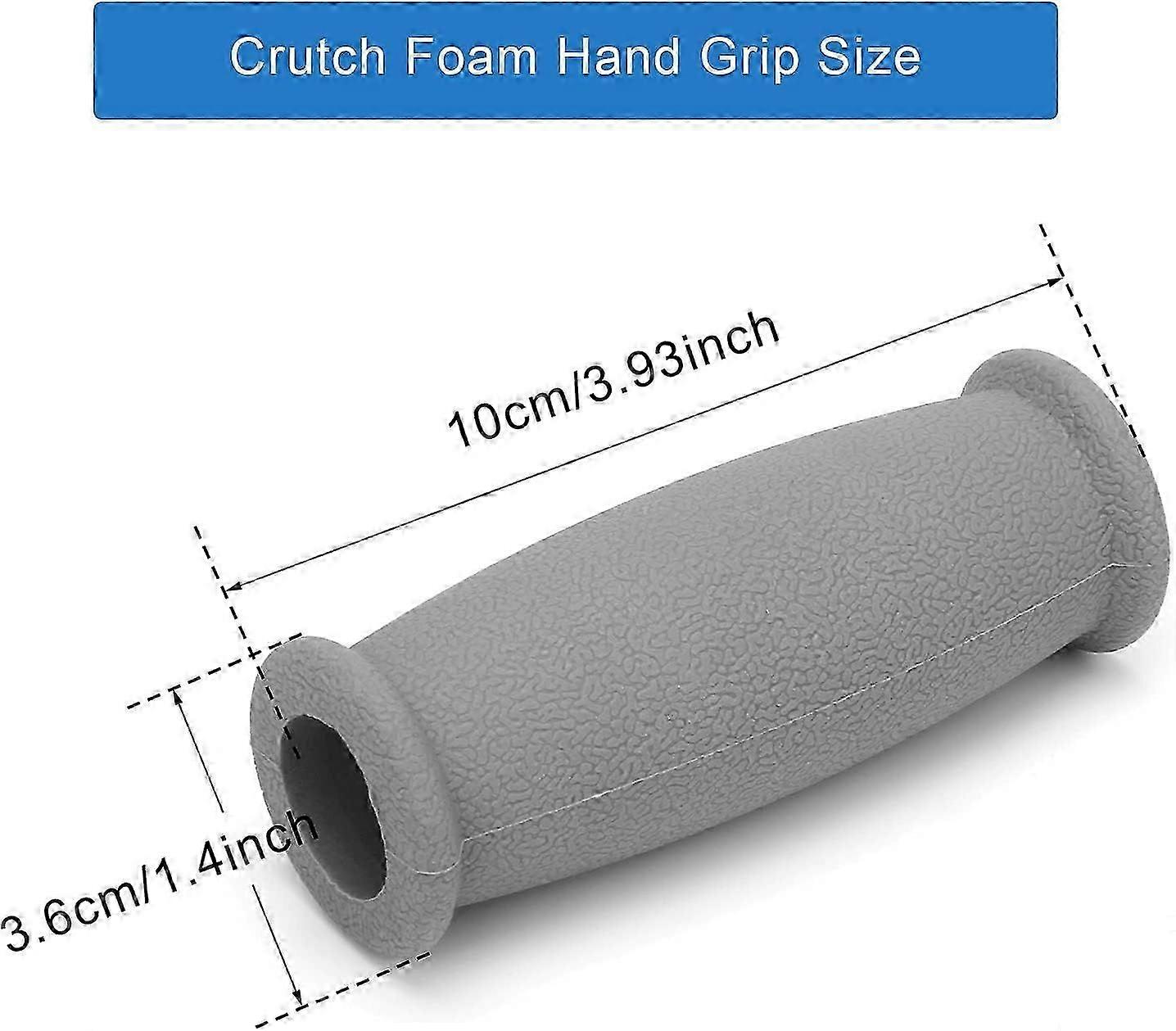 قبضة يد عكاز ، عكازات مطاطية ناعمة مقبض استبدال يغطي محرك طبي