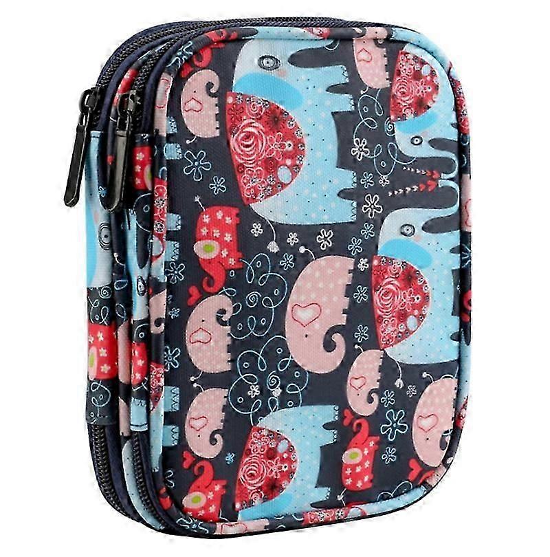 Crochet Hook Case, Ergonomic Crochet Hooks Organizer Empty, Crocheting Tools Storage Bag, Elephant