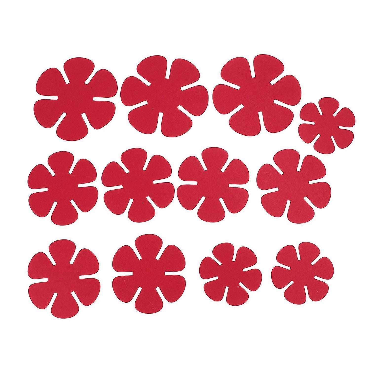 12Pcs Pot Pan Protector Felt Stacking Pads Cookware Dividers Separators Set Kitchen Supplies Red