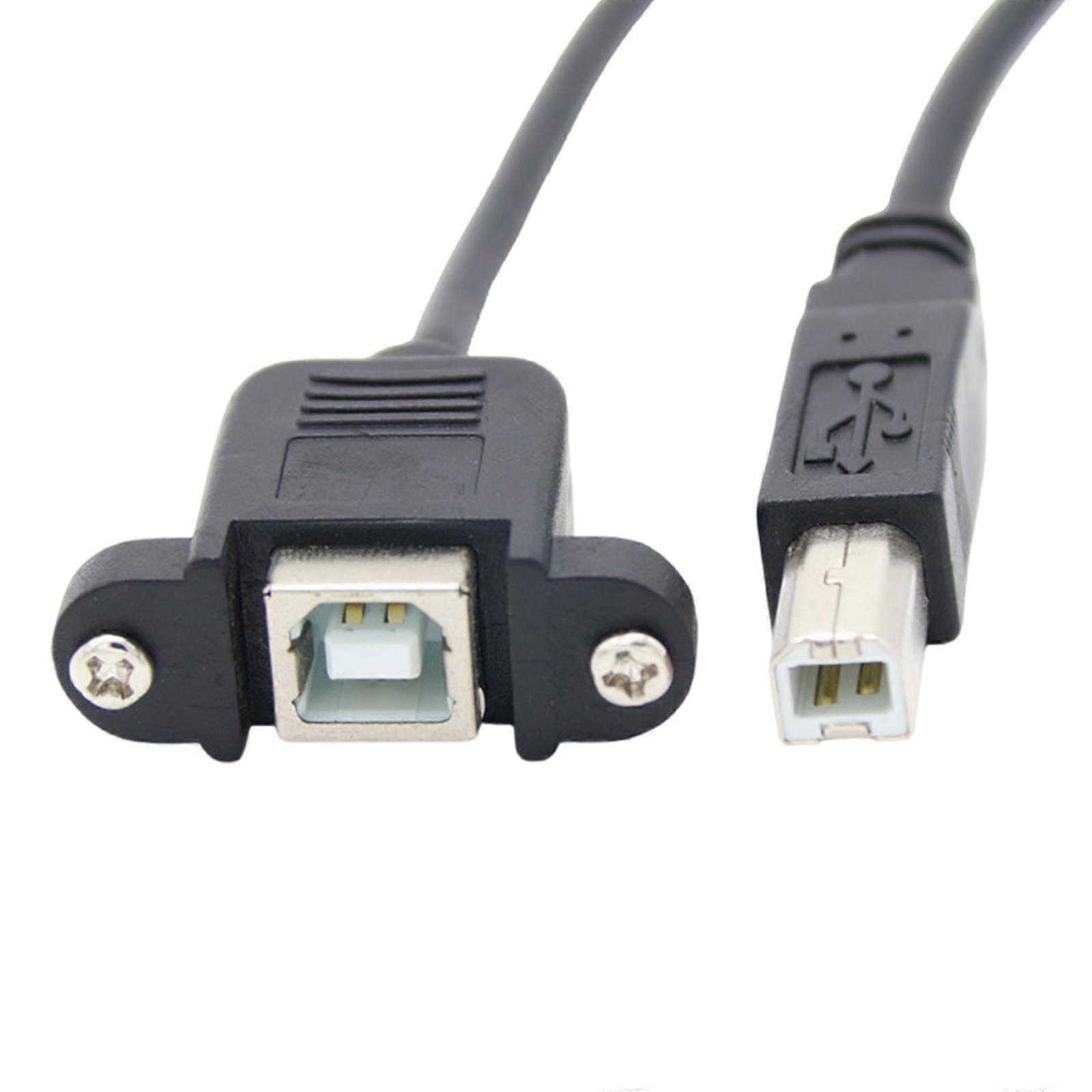 Highly Speed USB2.0 Extension Cable USB2.0 Printer Cable with Secure Panel Mount Design Plugs and Play USB Extender