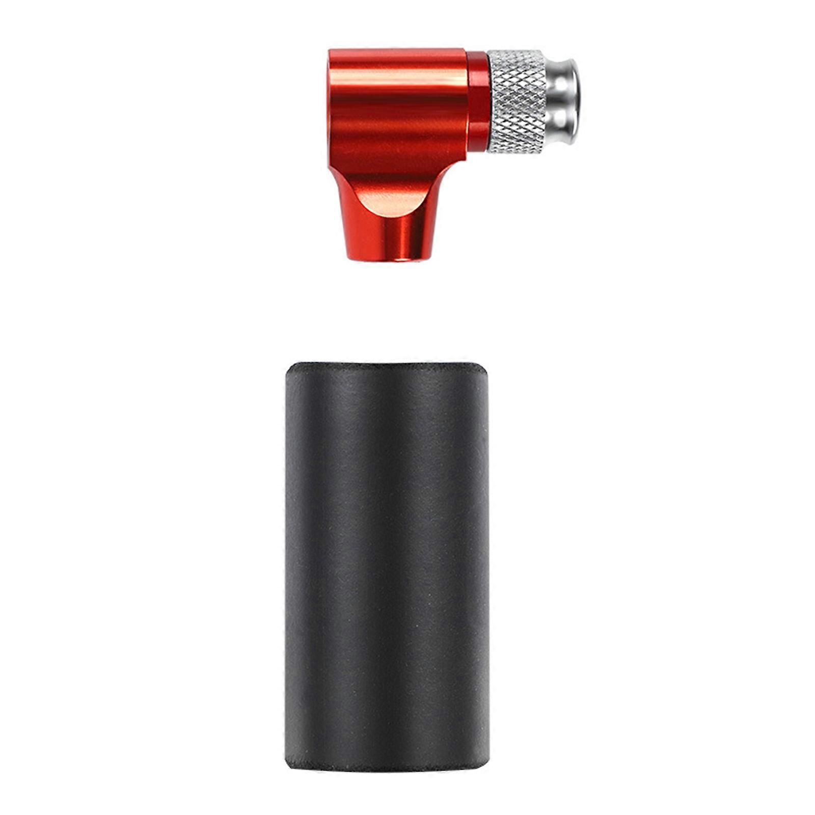 Small Bicycles CO2 Pump Portable Tire Inflator Mountain Bike Tire Pump Bicycles Cartridge Pump with Insulating Sleeve Red