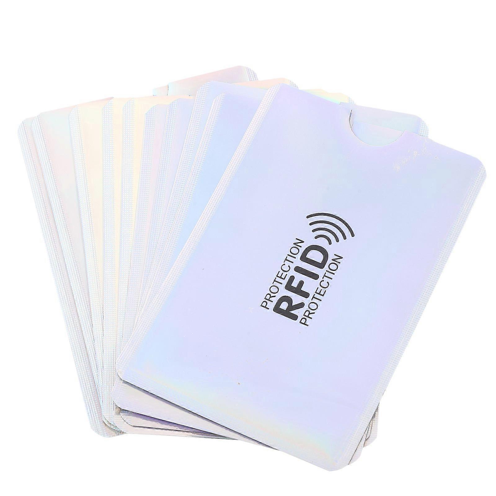 10 قطع بطاقة محمولة الأكمام بطاقة الهوية كم RFID حجب بطاقة الأكمام حامي بطاقة الائتمان