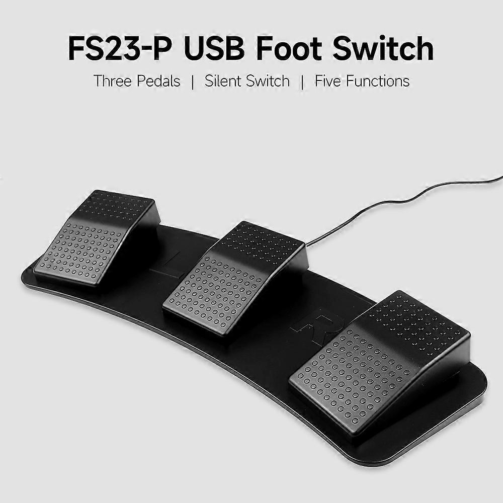 FS23-P USB Triple Foot Switch Multifunctional Customized Foot Pedal Photoelectric Switch for Image A
