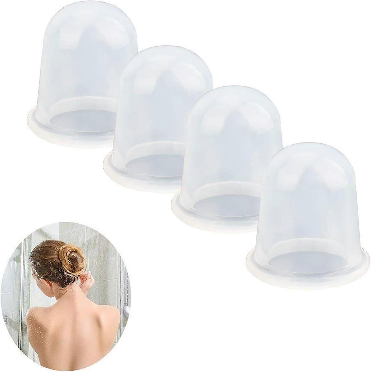4pcs Translucent Food Grade Silicone Cupping Cupping Set - Large White