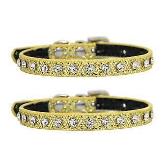 Chic Pet Accessory, Puppy Dog Collar with Rhinestone Decorations, Quality PU Material for Style and Comfort