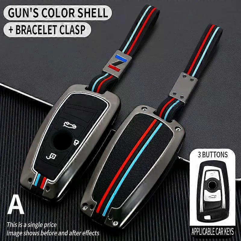 Metal Car Key Case Cover compatible for 520 F10 F30 F18 118i 320i 1 3 5 7 Series X3 F25 X4 M3 M5 Keychain Bag Shell Accessories Holder