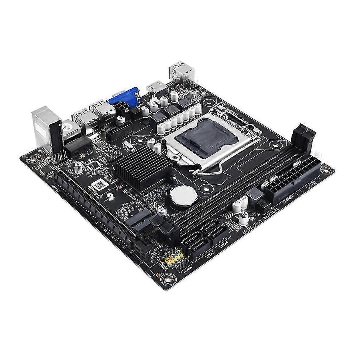 Placa-mãe de Computador H61S LGA 1155 2XDDR3 Slots Até 16G PCI-E 16X 100M Ethernet ITX H61 Placa-mãe de Desktop js