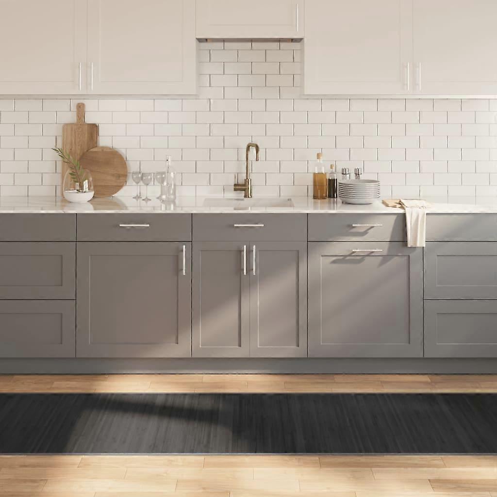 Rug Rectangular Grey 70x500 cm Bamboo