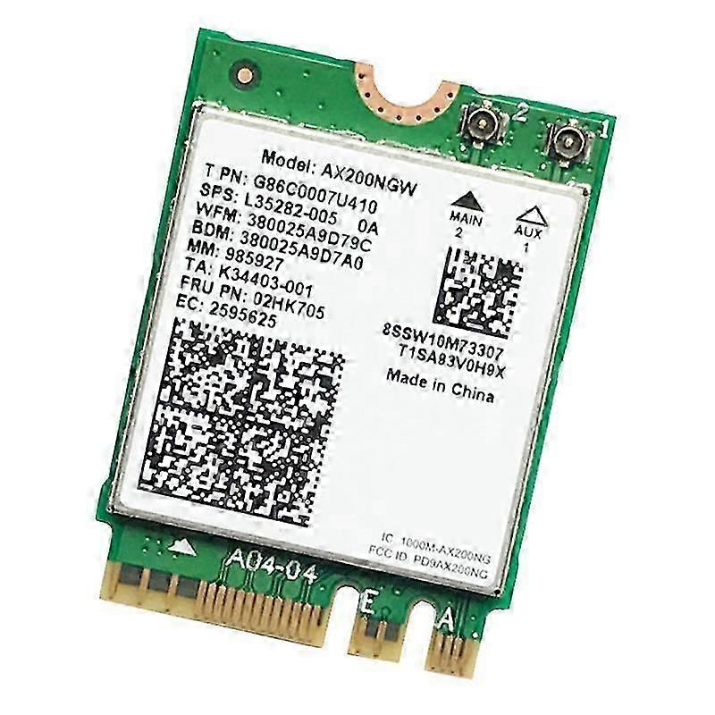 Placa de rede AX200 AX200NGW M.2 NGFF Placa WiFi Bluetooth 5.0 WiFi 6 2.4G / 5G 802.11AC / Ax WiFi Placa adaptadora sem fio
