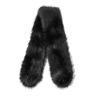 Modische Kunstpelze Schal Kragen Plüsch Halstuch für Frauen Party Furry Shawl Wrap für den täglichen Arbeitsweg oder Abend Event Weiß