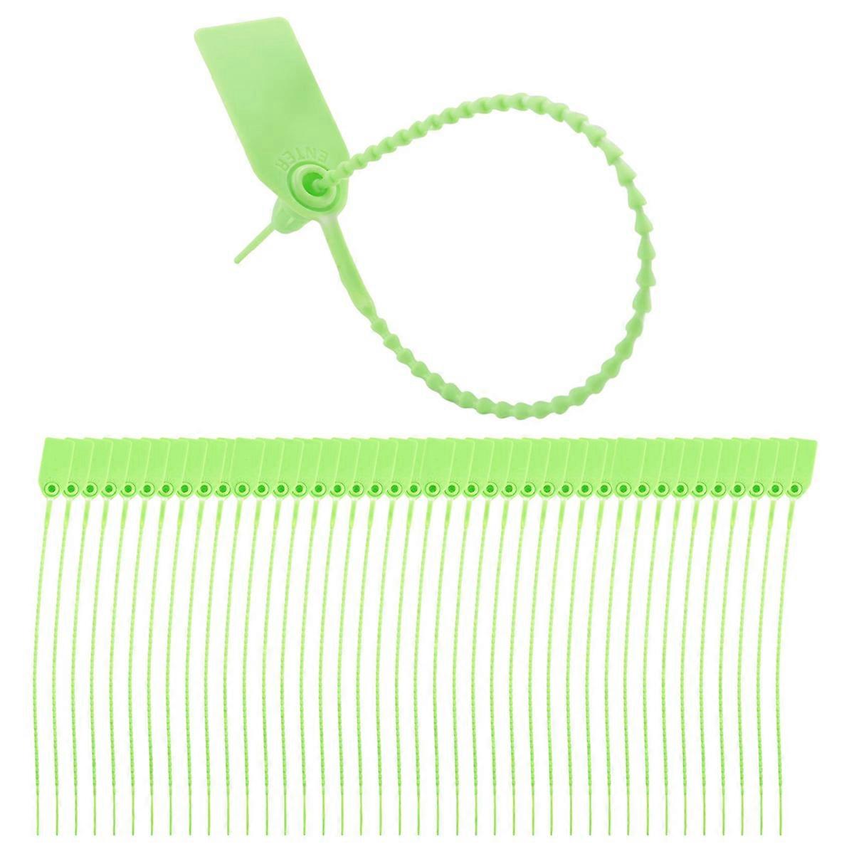 100 Plastic Tamper Seals, Numbered Zip Ties Tags, Disposable 250mm D