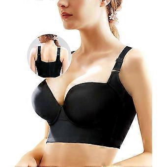 "Women's Push Up Bra,Full-Coverage Underwire Bra,Hide Back Fat Deep Cup Bra,Smoothing T-Shirt Bra,Sculpting Uplift Bra"