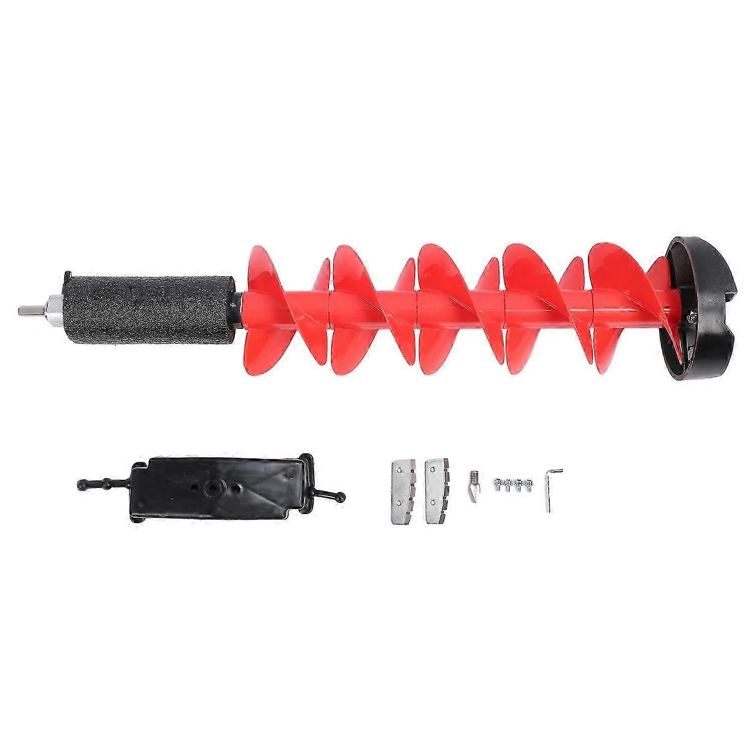 Ice Auger 8in Diameter 28in Length Electric Ice Auger Drill Bit with Floating Device for Deep Waters