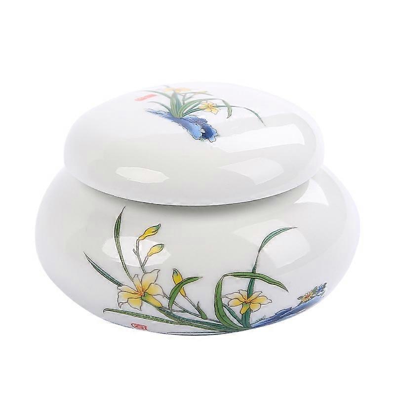 160ml Ceramic Jar Liquid Honey Bottle Celadon White Porcelain Sealed Lid Tea Jar