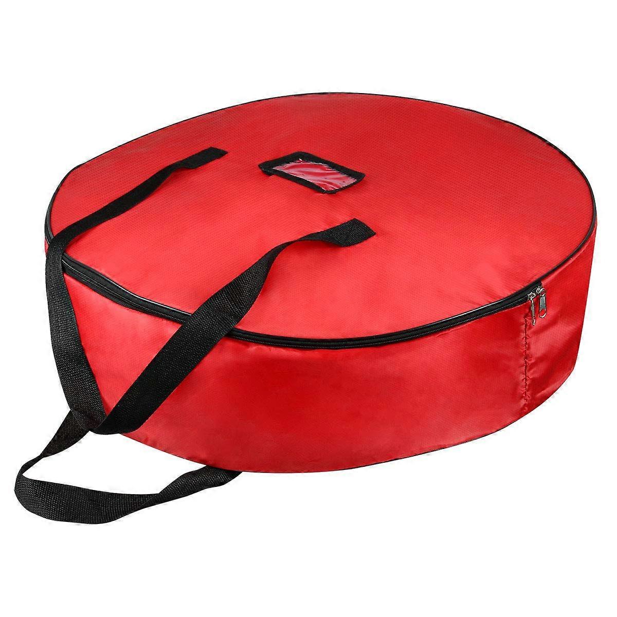 Large Christmas Wreath Storage Bag 36 Inch Reinforced Protector for Ornaments Garland and Party Decorations